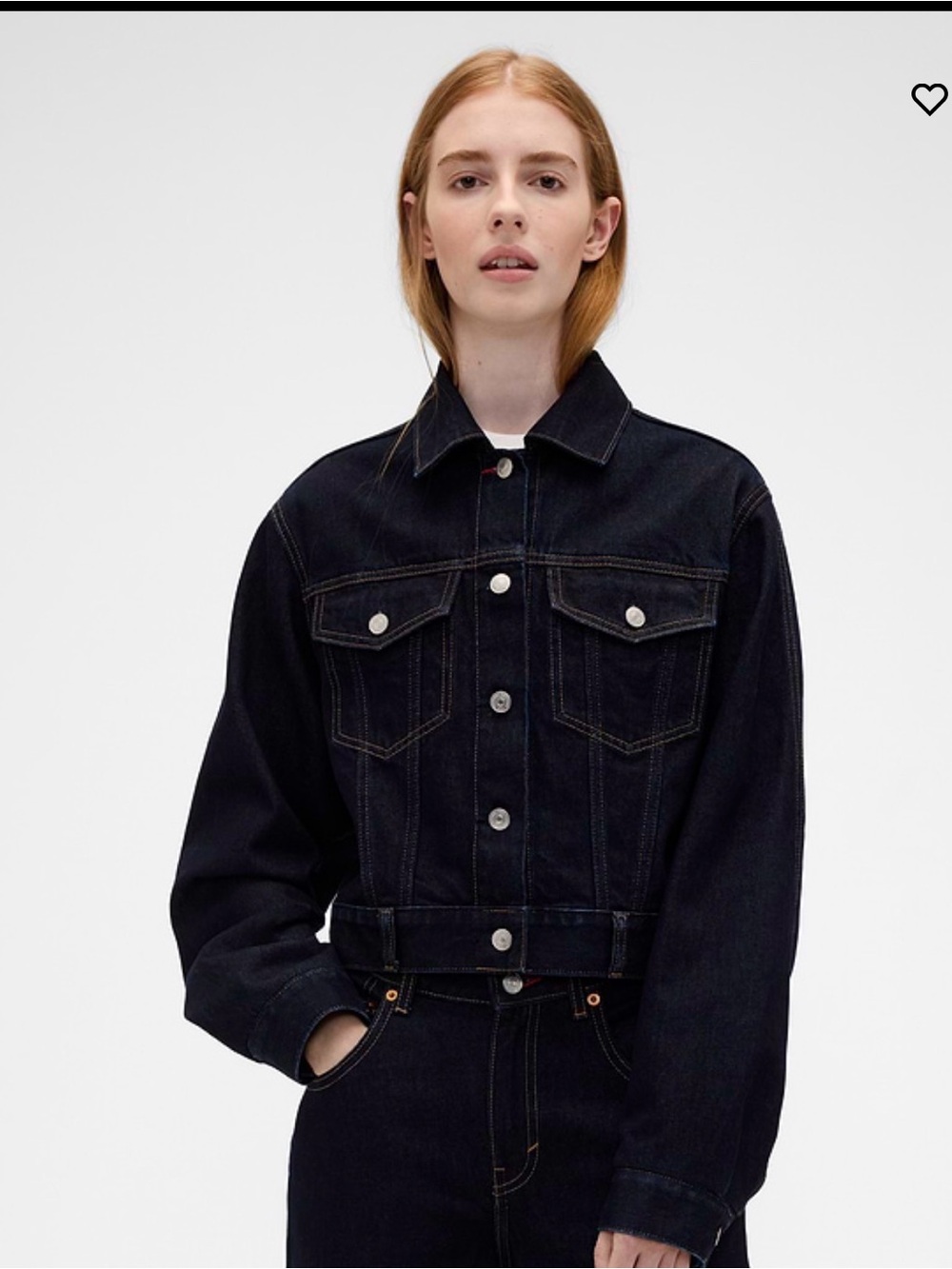 Gap x Victoria Beckham Relaxed Cropped Denim Jacket - Never Worn